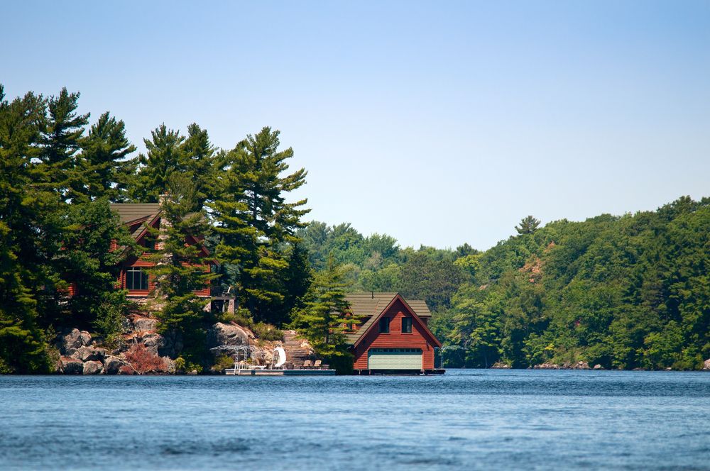 A luxury Muskoka cottage on the lake.