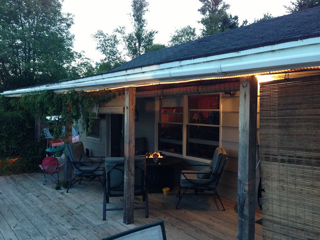 evening view of porch