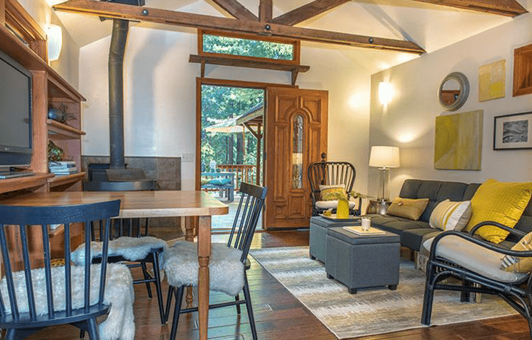 A tiny bungalow with a big deck