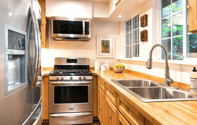 A tiny bungalow with a big deck