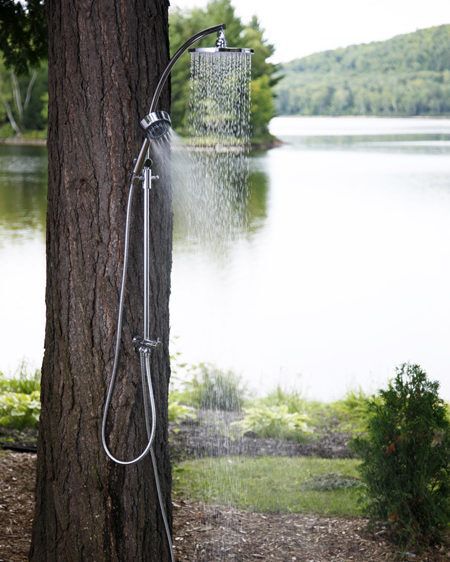 Outdoor tree shower
