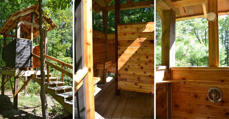 Treehouse shower