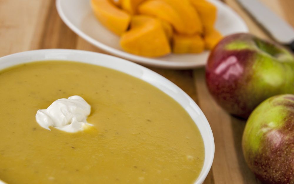 Add apples to savoury soups