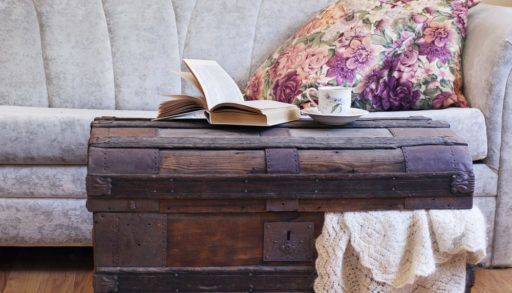 A trunk coffee table