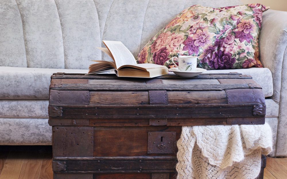 A trunk coffee table