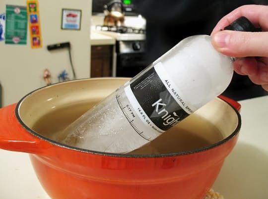 Cool soup quickly with an ice paddle