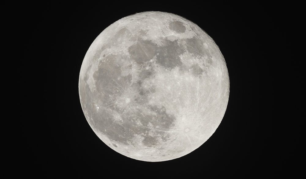 View of the moon in space.