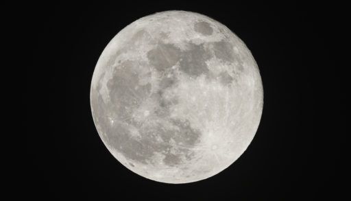 View of the moon in space.