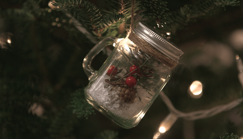 Mason jar ornaments