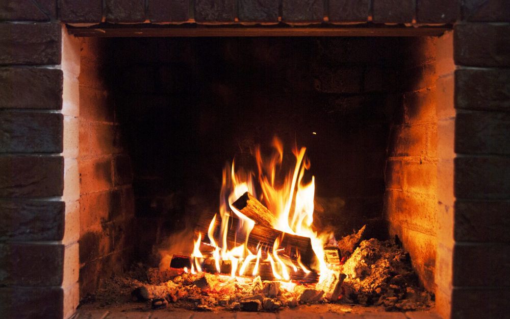 A fireplace
