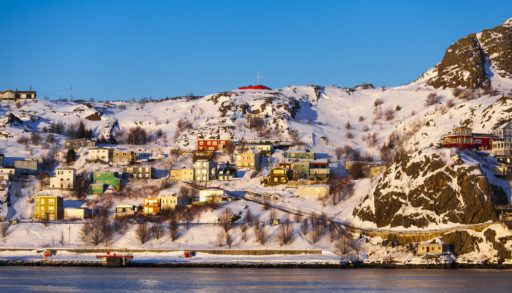 The Battery on a cold winter day in St. John's, Newfoundland and Labrador, Canada