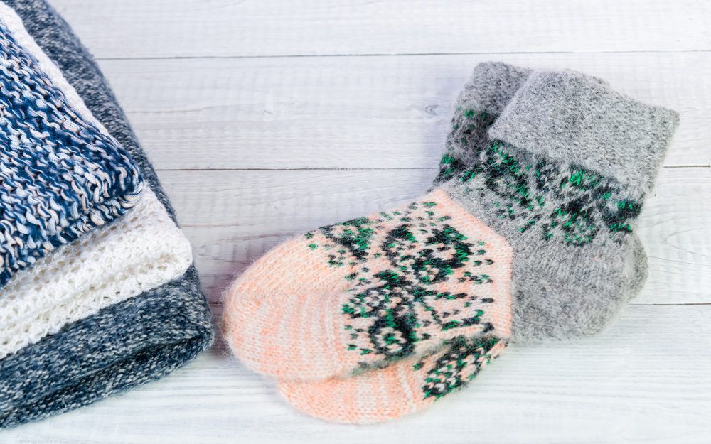 warm woollen socks