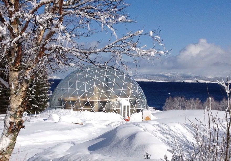 Dome surrounded by snow
