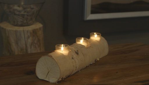 Candle log holder