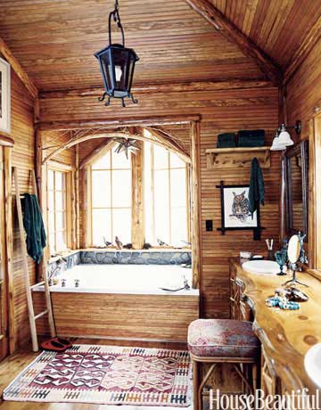 Rustic bathroom makeovers