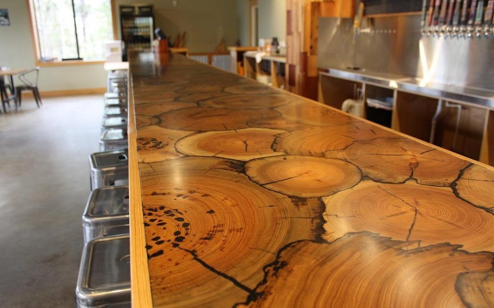 Cordwood countertop