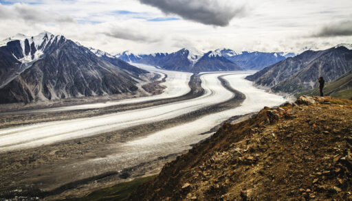 Kaskawulsh Glacier in Kluane National Park, Yukon, Canada. Source of the Slim river.