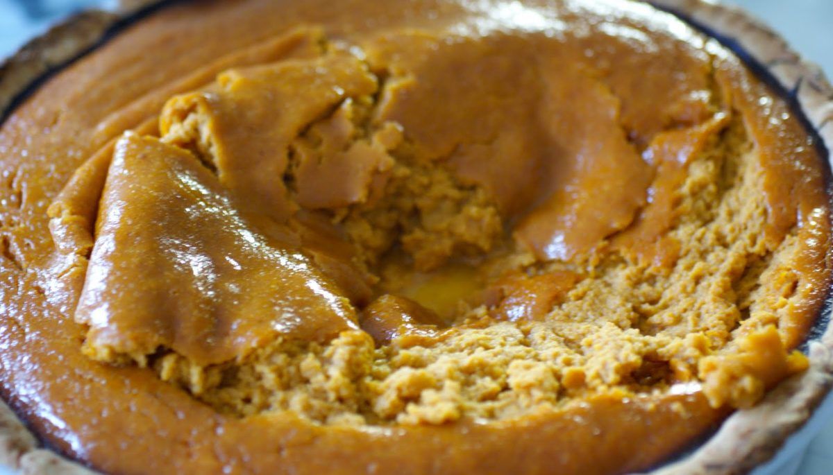 Squished pumpkin pie