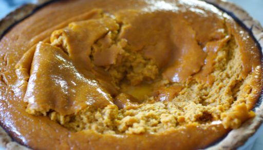 Squished pumpkin pie