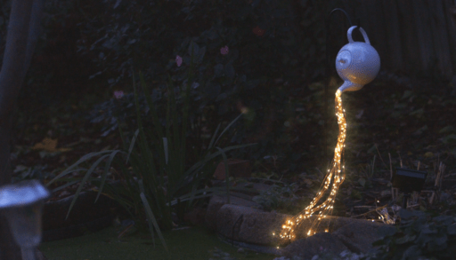 A teapot garden light