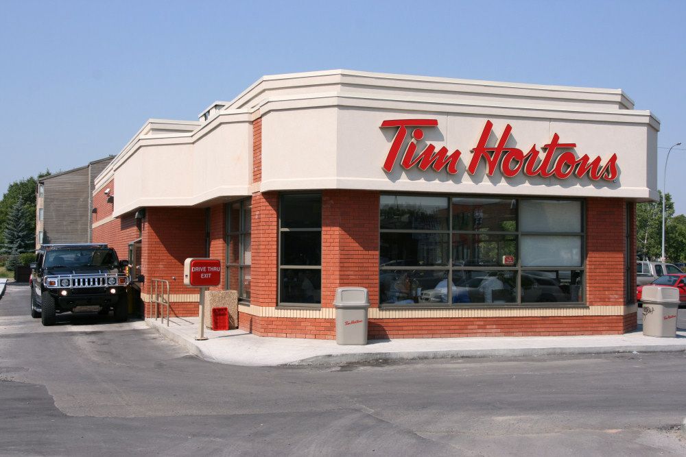 A Tim Hortons location from the outside