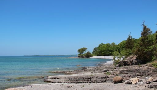 A sprawling view of Lake Ontario from PEC