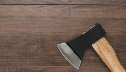 axe-on-wooden-background