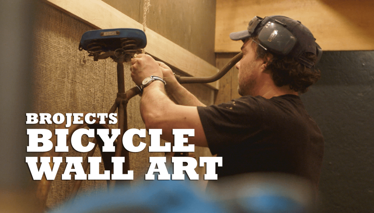 The Brojects use an old bike to create a piece of wall art