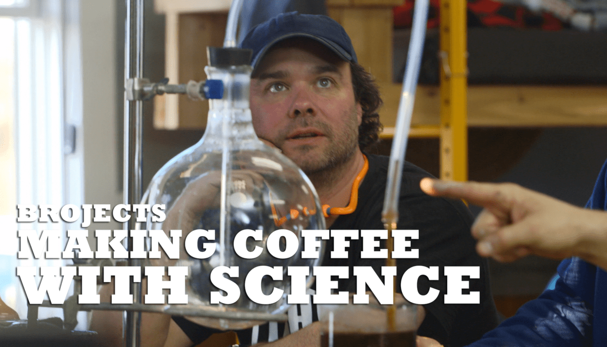 The Brojects watch coffee being made with test tubes