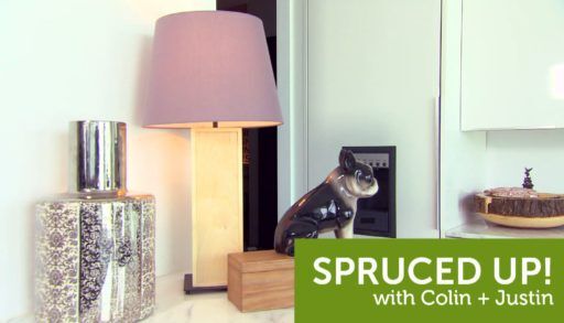 A lamp made with a wooden wine box.