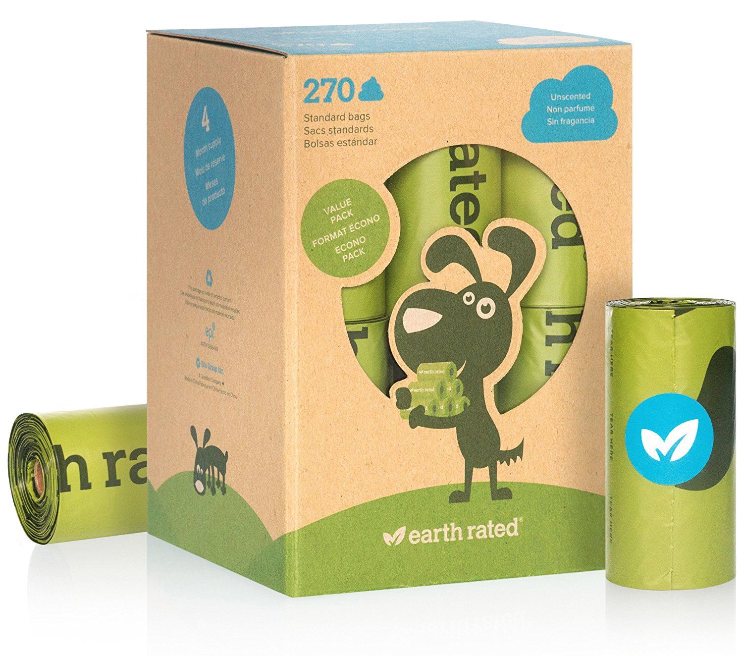 Earth rated dog poop bags