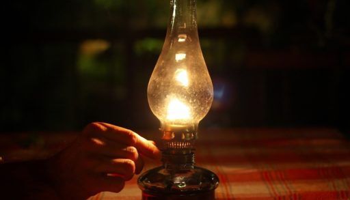 Oil Lamp Lighting up the Darkness