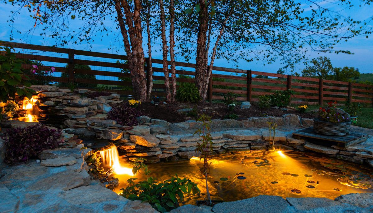 decorative-pond-with-lights-at-night