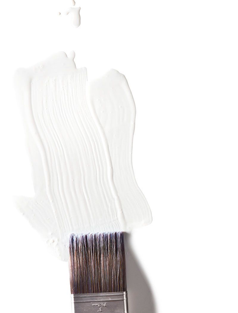 water-based finish applied with a paintbrush