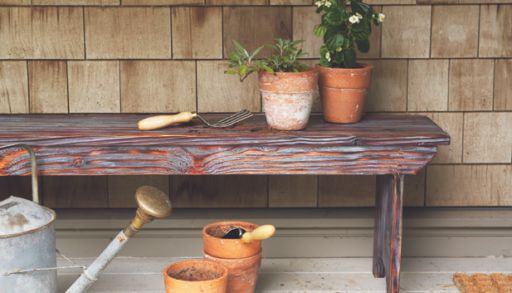 outdoor-bench-with-flower-pots