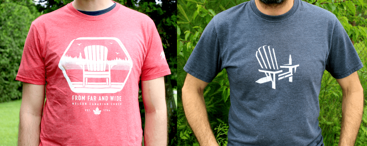 Molson Coors, left, and Muskoka Brewery T-shirts