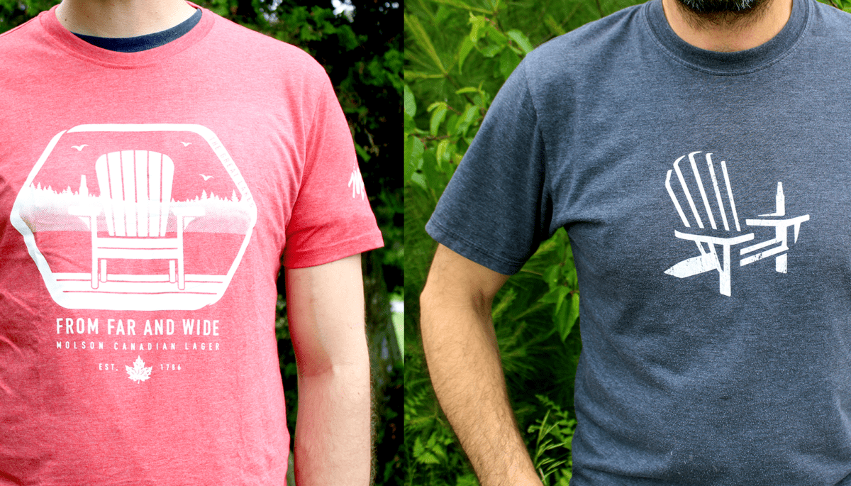 Molson Coors, left, and Muskoka Brewery T-shirts