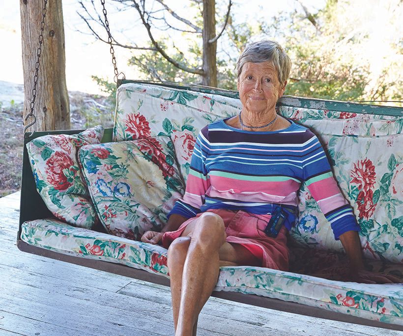 Connie Wahl at her cottage, the Shanty, on Stony Lake