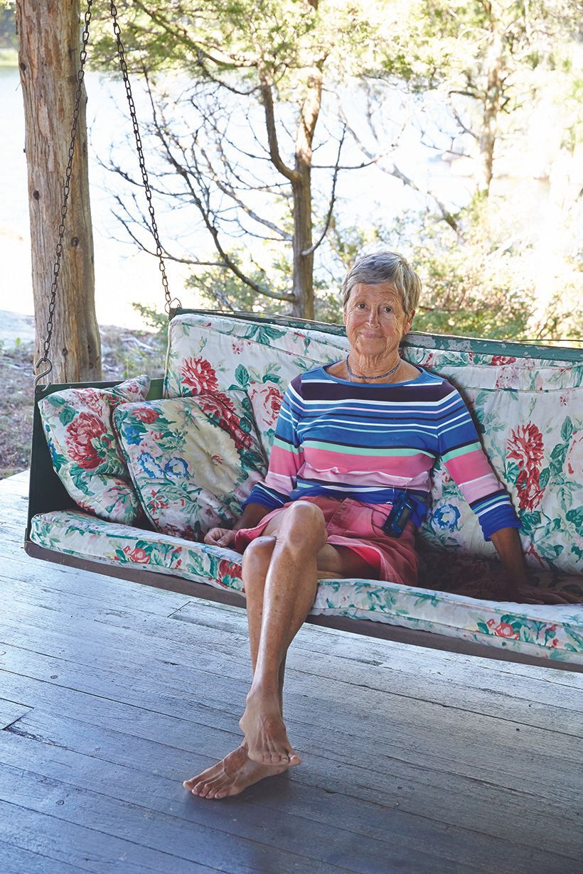 Connie Wahl at her cottage, the Shanty, on Stony Lake