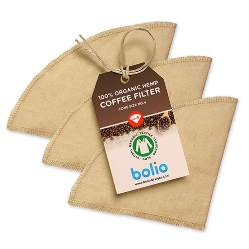 Reusable coffee filters made from hemp