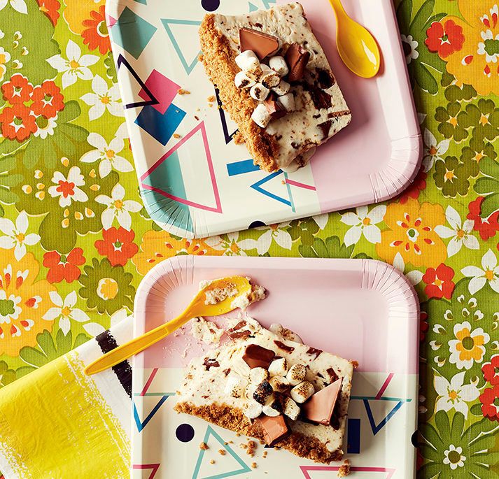 S'mores ice cream cake