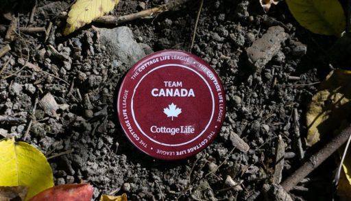 a button with Team Canada on it