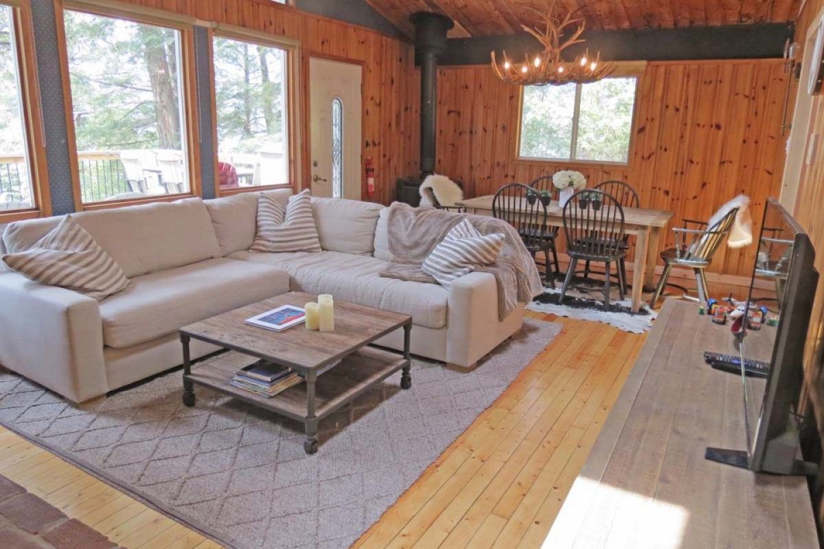 Living room and dining area