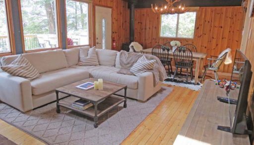 Living room and dining area