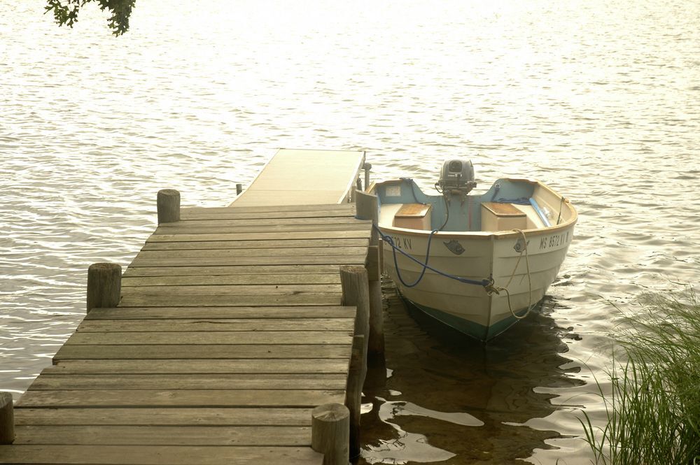 a dock-and-motor-boat