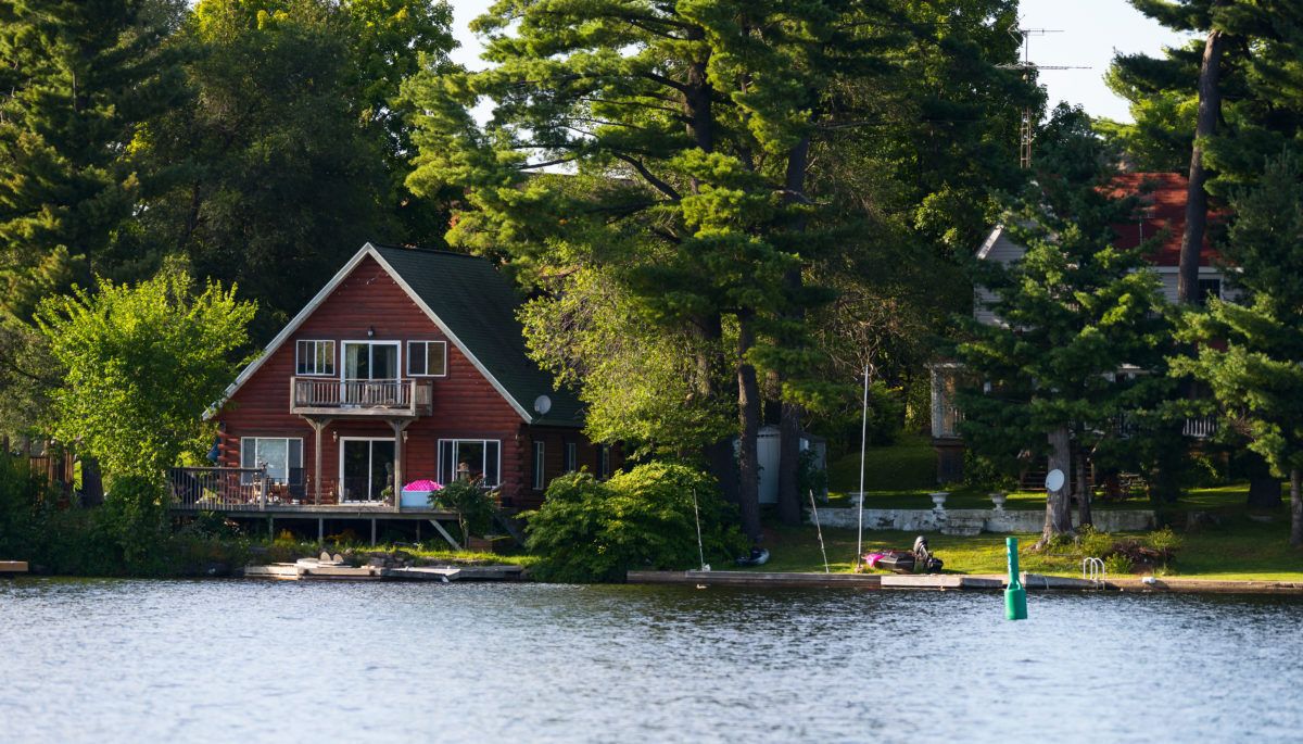 Cottage on a lake