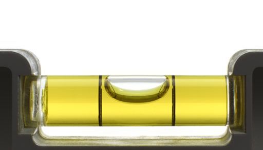 Spirit Level Close Up on White