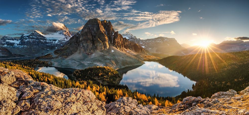mountains, canada, lake magog, lake cerulean