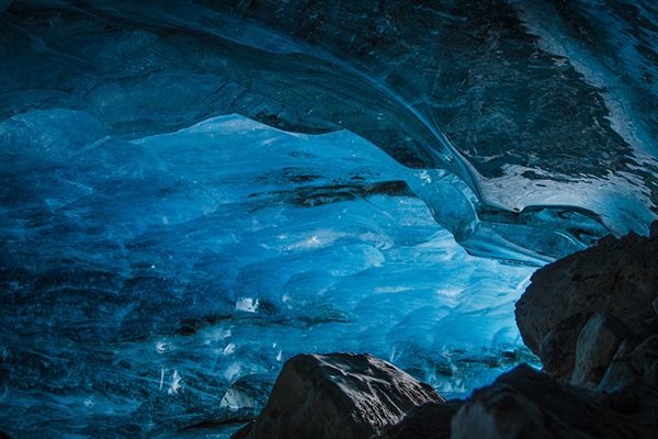 Inside Athabasca glacier, Jasper National Park