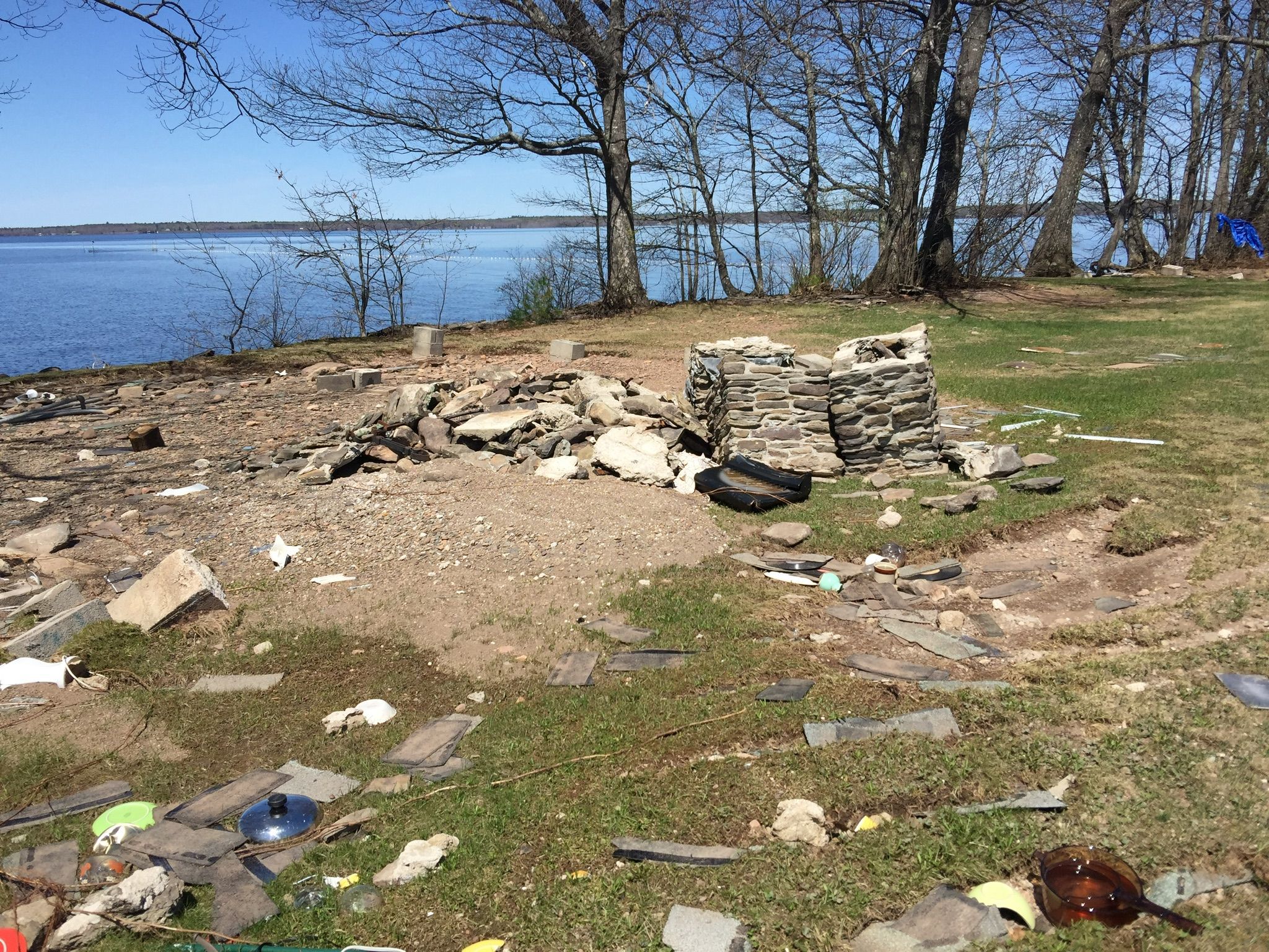 wreckage after cottage flooding